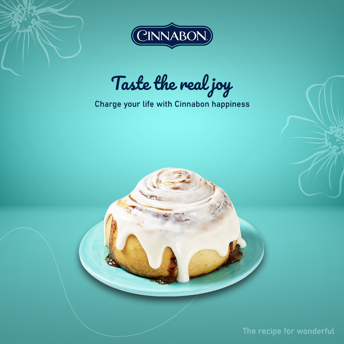 Advertising  design cafe campaign Cinnabon cinnamon dessert Socialmedia sweet visual