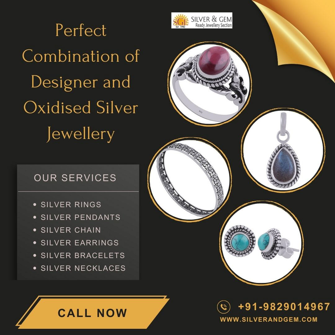 silver jewellery oxidised Silver jewellery