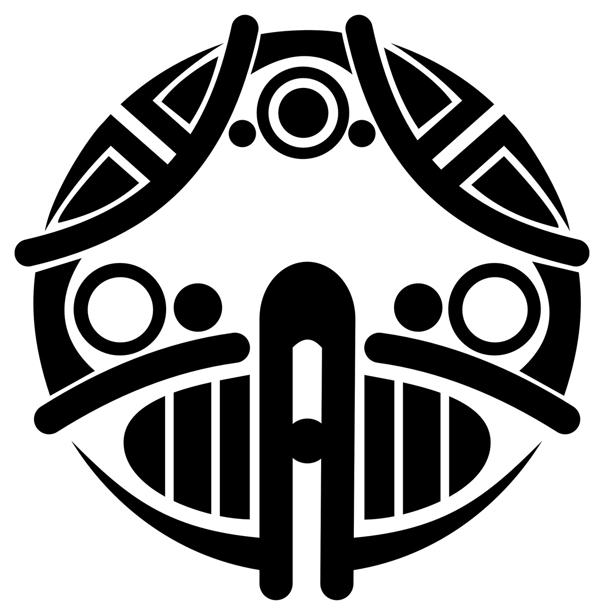tribal face logo t-shirt simple