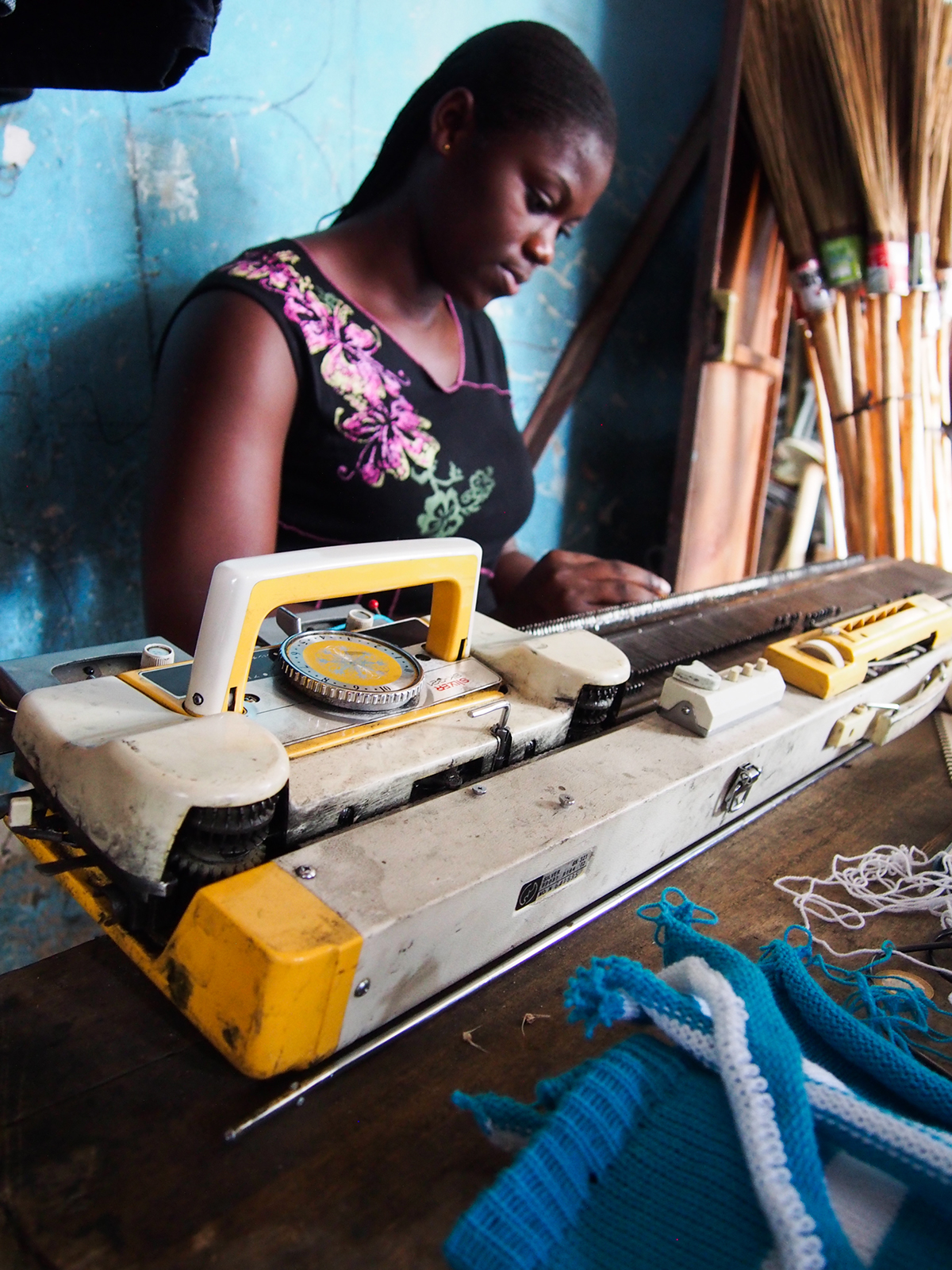 brazzaville Congo market knitting portrait microfinance hope international