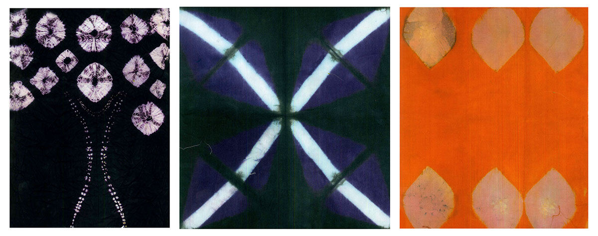 shibori textile wrap-around skirt model Patterns Method colour cotton SILK