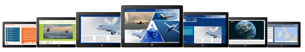 Airbus app tablet windows UI windows app design