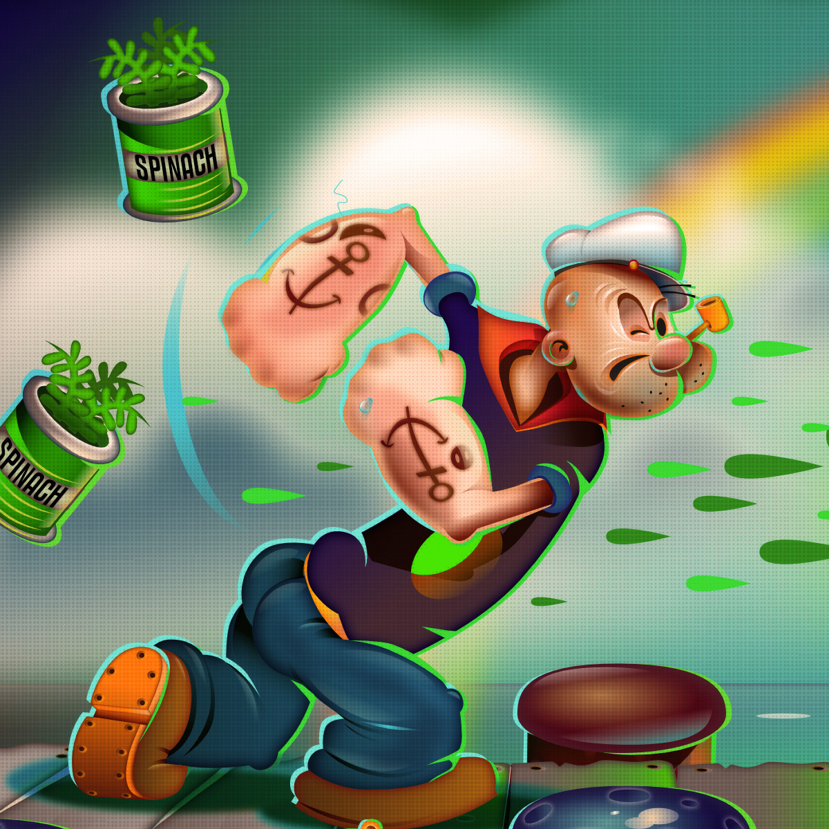 Popeye bluto Streetfighter blender Affinity cats cute Sweets plants