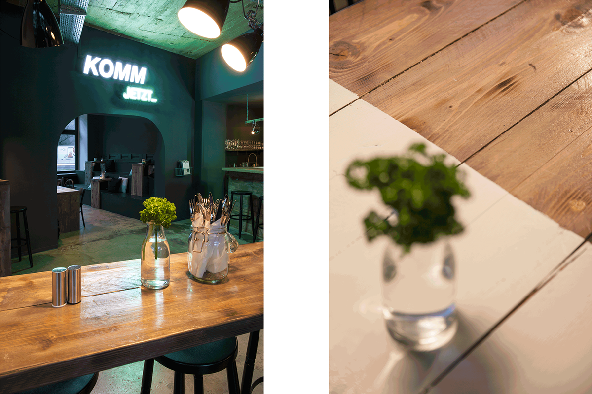 gelsenkirchen burger Interior restaurant furniture bar bang bang Food  gastronomy interiordesign