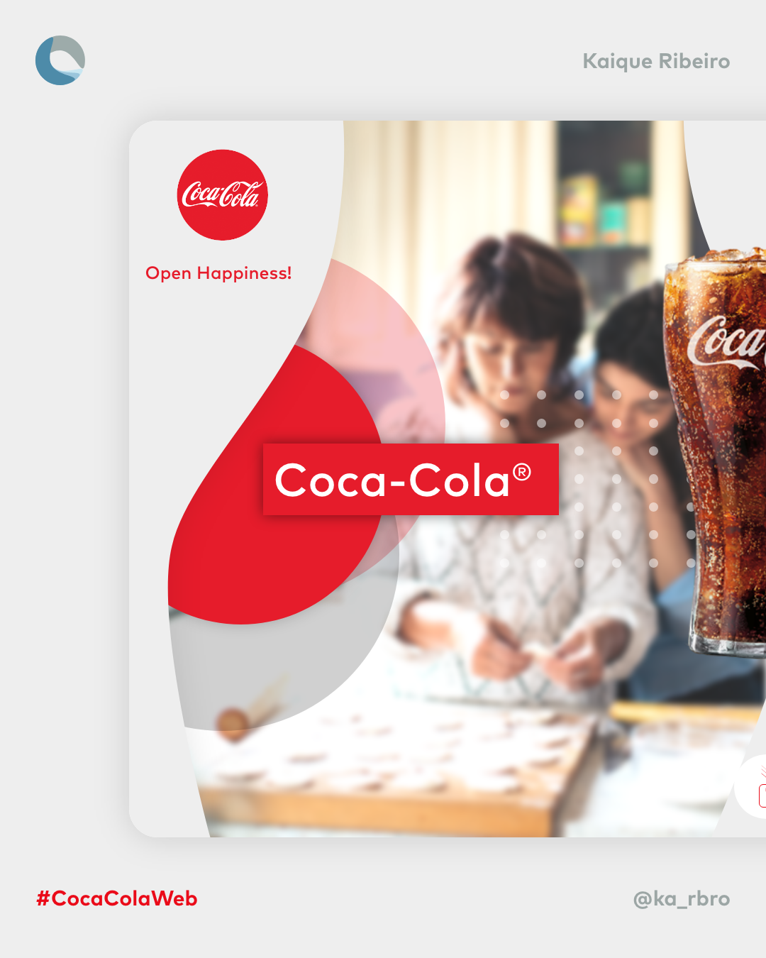 Adobe XD Coca Cola conceito inteface UI designer UX Designer Web wordpress