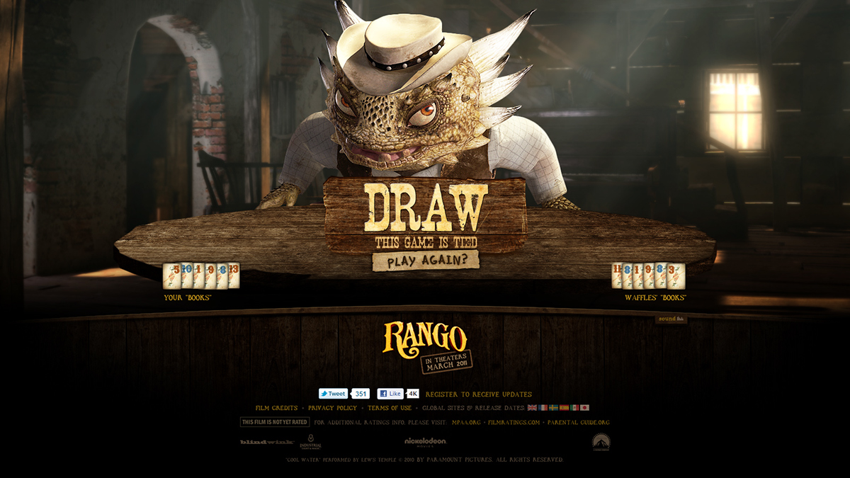 Rango Paramount Pictures Paramount movie websites Games