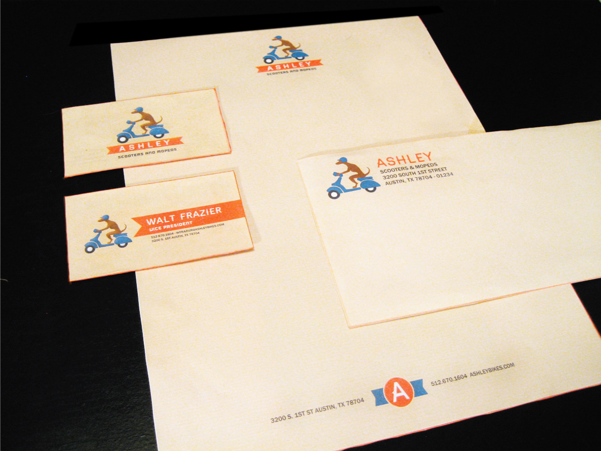 Business Cards logo letterhead scooters Mopeds dogs