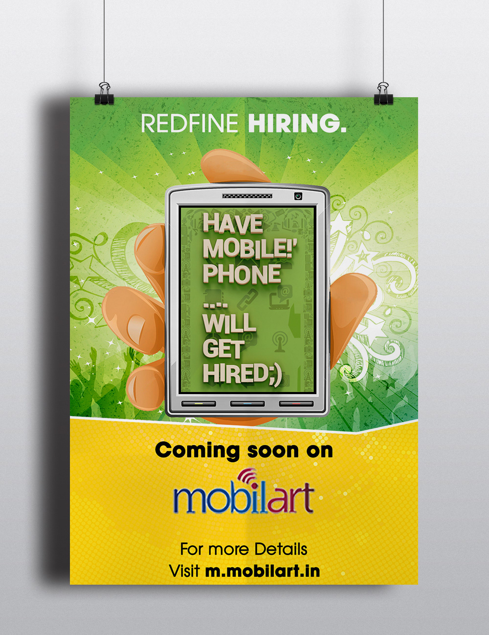 poster revolution mobile job power recruitment