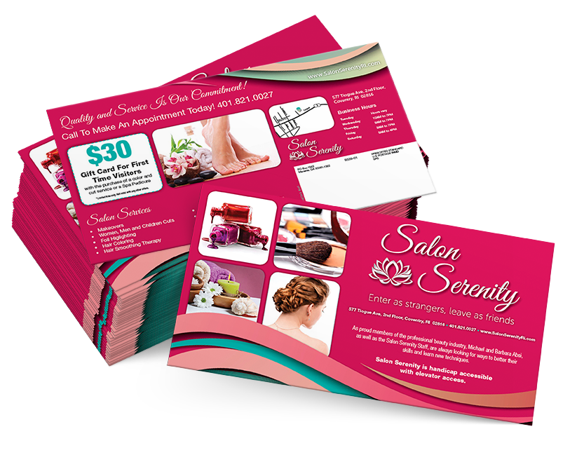 Direct mail mailers salon Spa dentistry weightloss dental postcards card