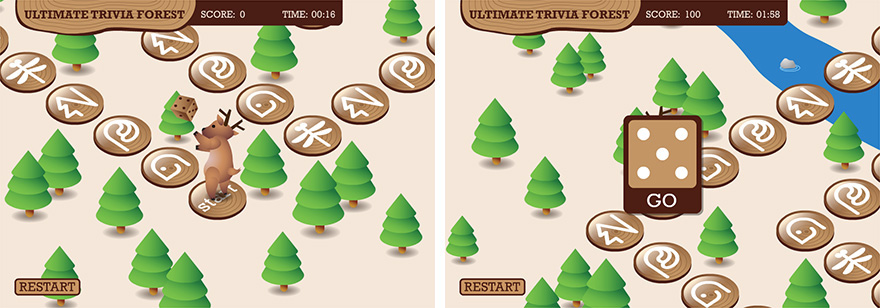 game dice game trivia forest