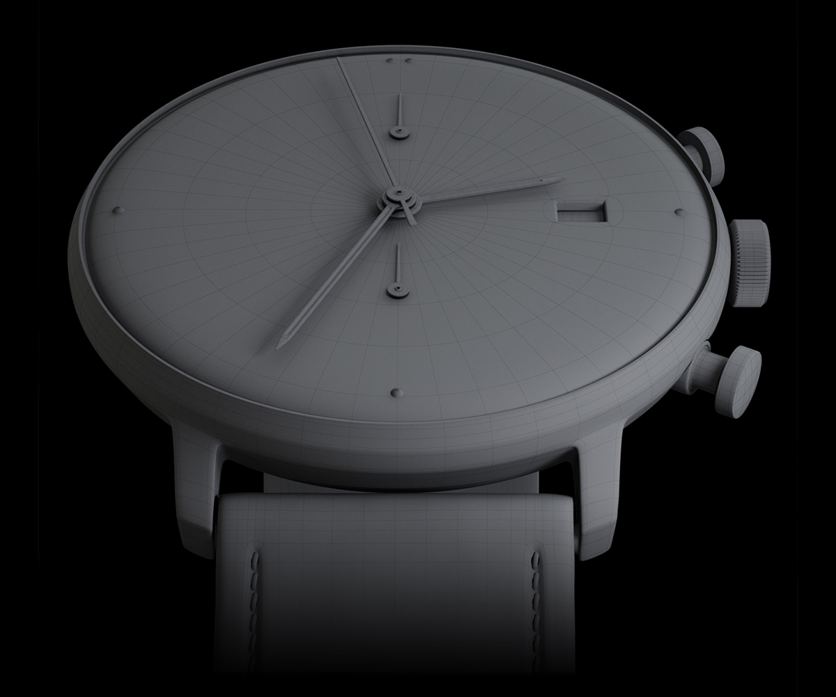 CGI 3d design Gear watch vray 3ds max
