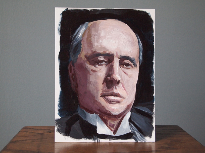 art paint portrait face portrait of author Henry James john singer sargent study Style