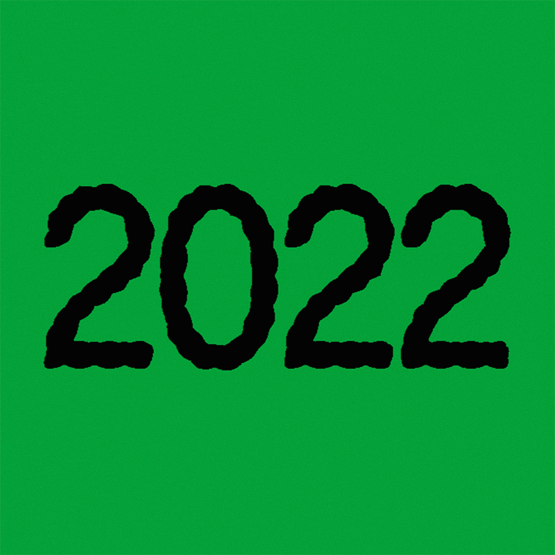 2022 design calendar graphic design  green new year object product typography   New year project
