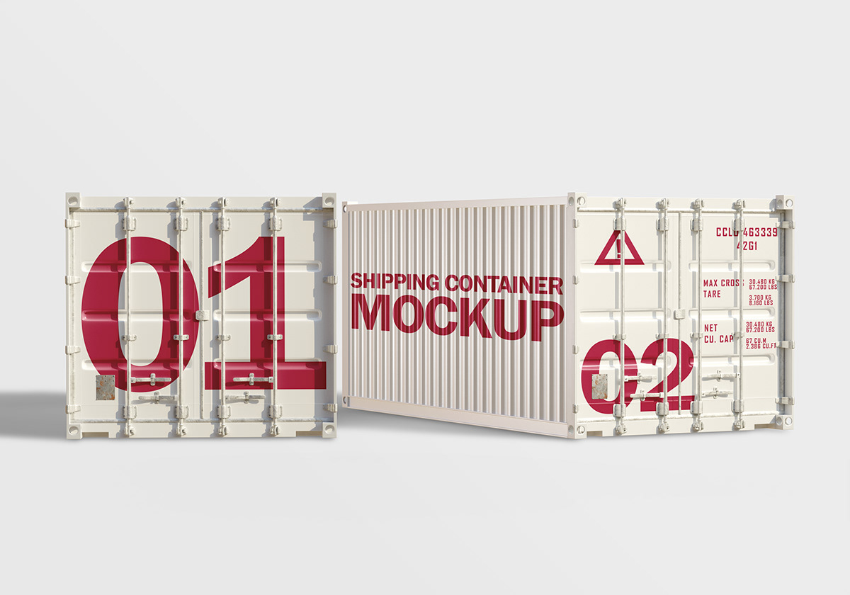 Advertising  bilboards Brand Design container mockup Corporate Identity Logistics Logo presentation mockup marketing   mock-up shipping
