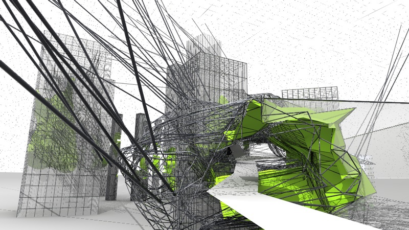 green architecture shape formation concept