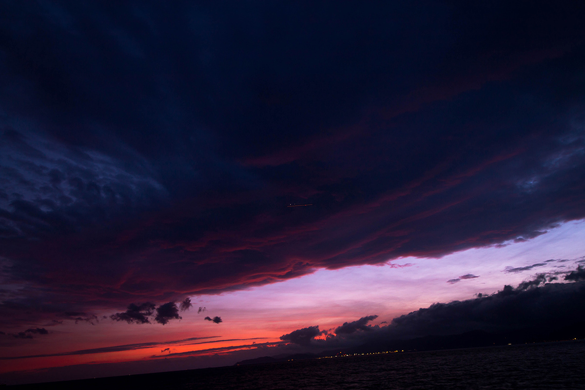 sea beach blu sunset SKY red Canon