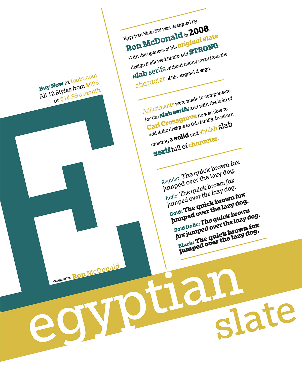 Adobe Portfolio Art230 egyptian slate font poster