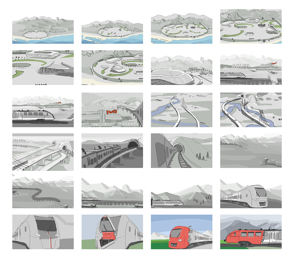 CNN russian railways tvc paper lowpoly Folding Animation folding fold