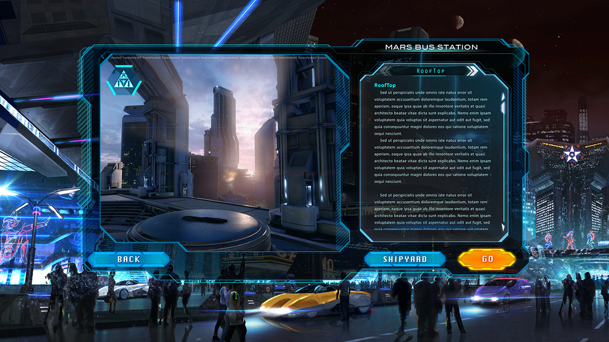 Videojuego videogame game UI User interphase interfase Layout diseño Gráficas concept menu