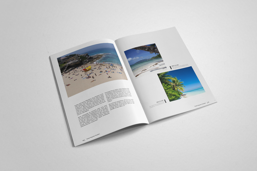 InDesign magazine template Multipurpose clean minimal a4 letter simple magazine