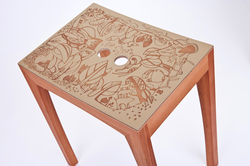 stool seat graphic laserengraved sixay pimpmy.sixay.com laser