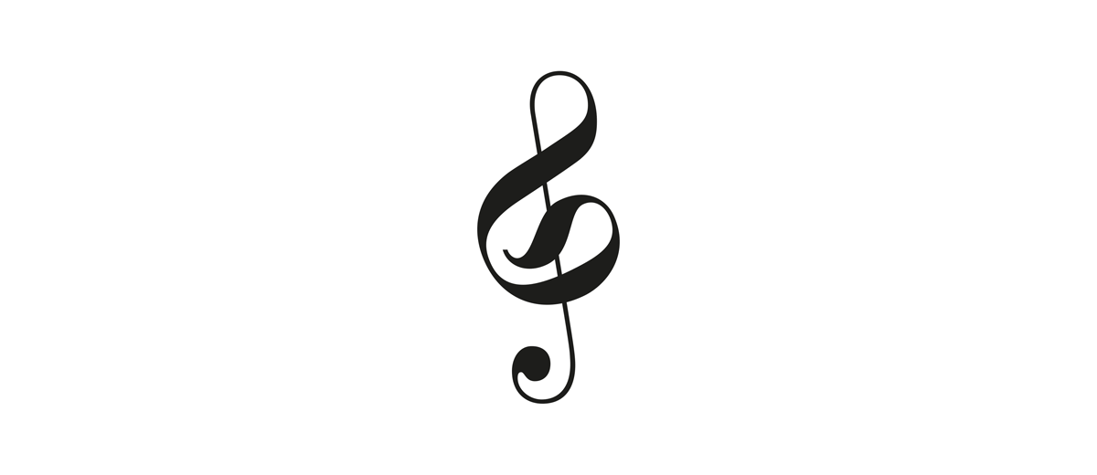 score note design black grotesque bodoni font Character symbol
