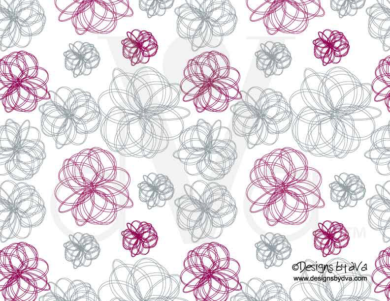 red floral flower repeat pattern repeating Maroon gray