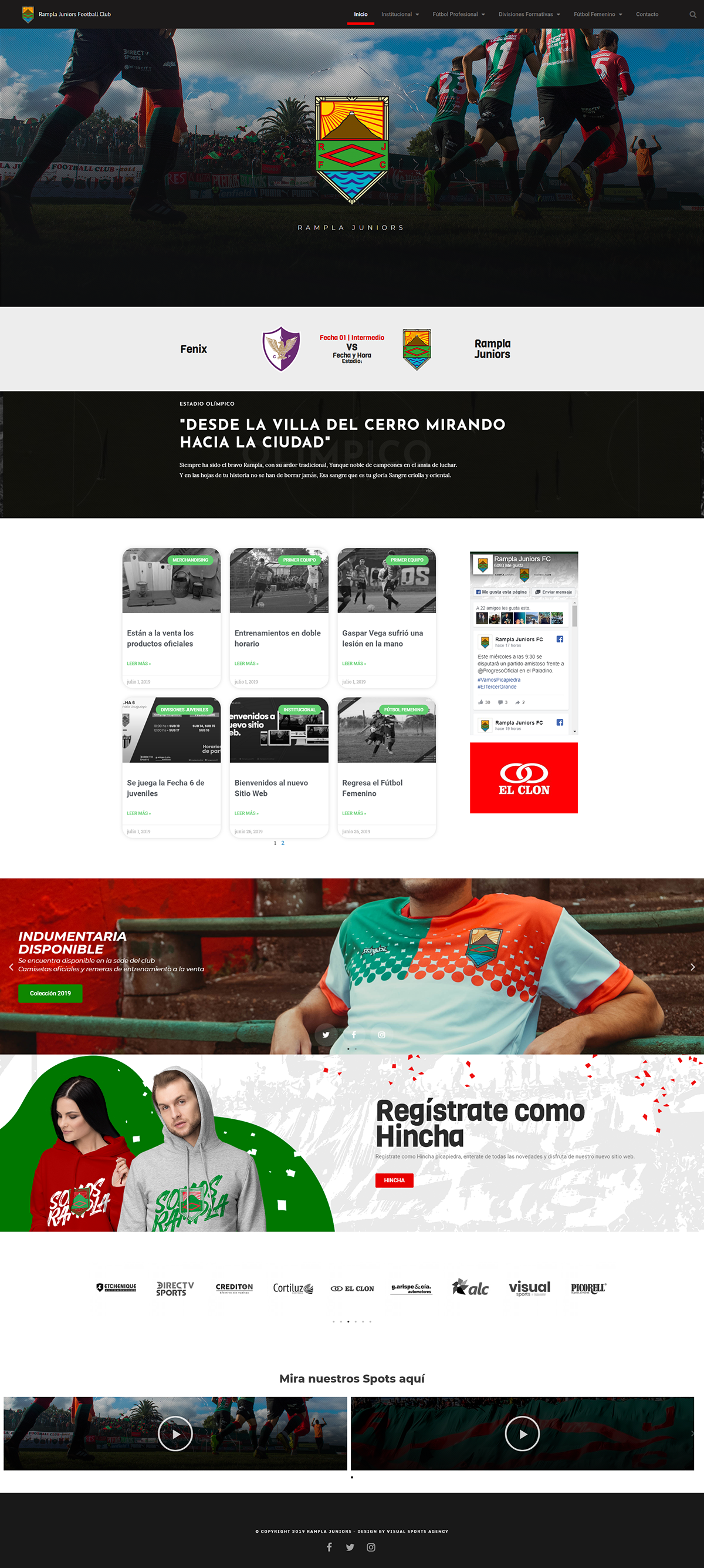 football soccer Web Design  graphic design  Rampla Juniors social media sitio web