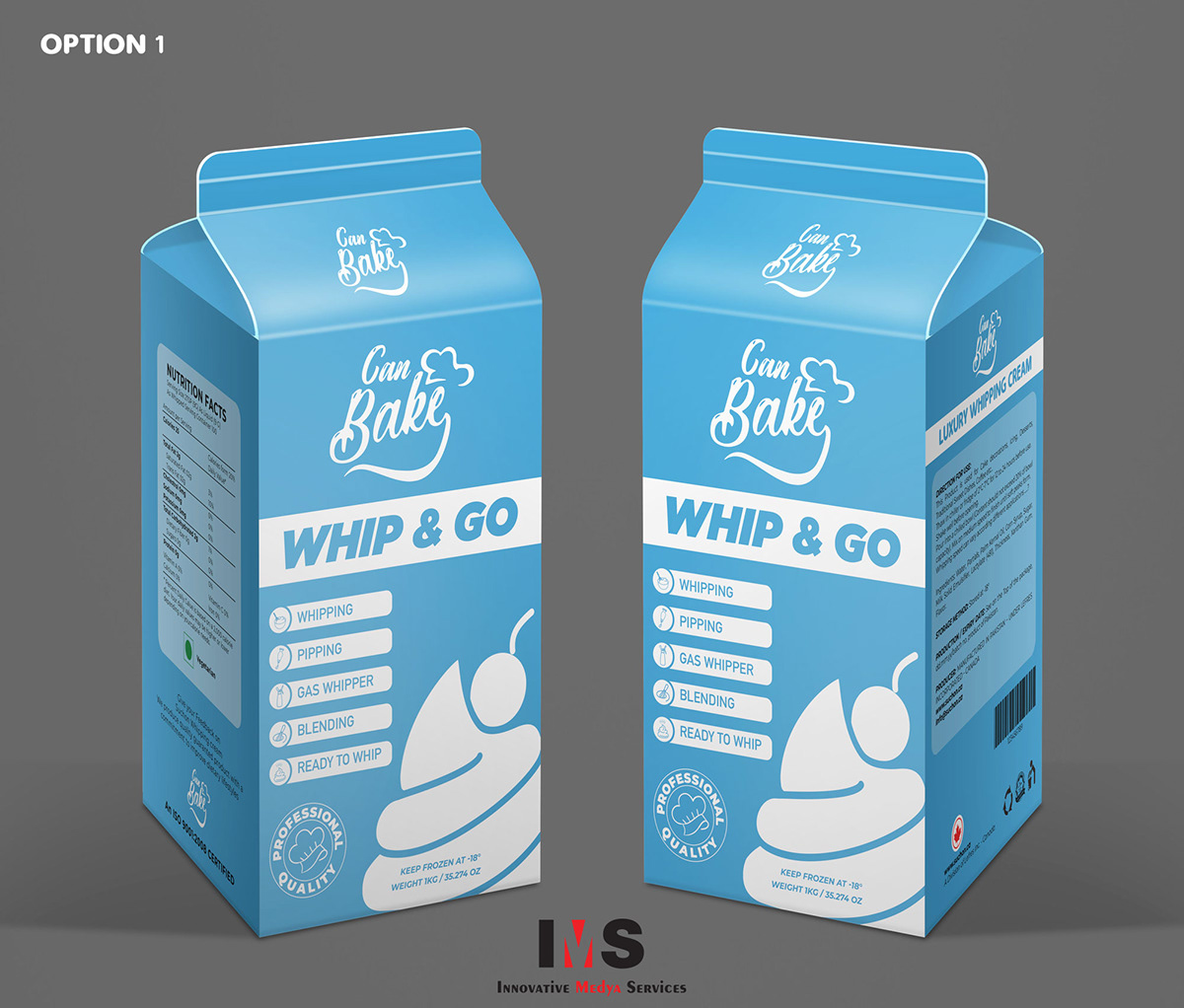box Cream Packaging graphics Mockup Packaging tetra packaging whip cream