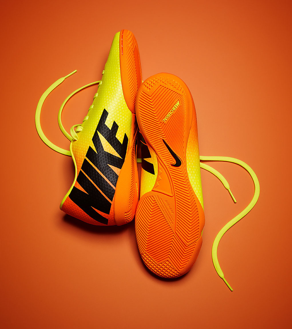personal stillife shoes Nike adidas green orange sports