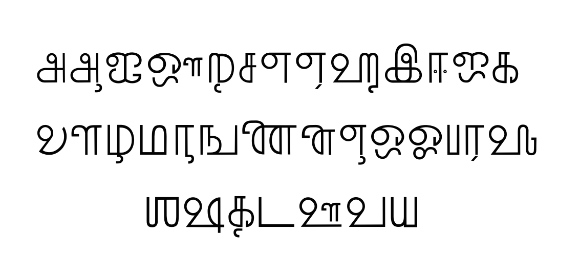 tamil typeface type design core deco tamil art deco Typeface