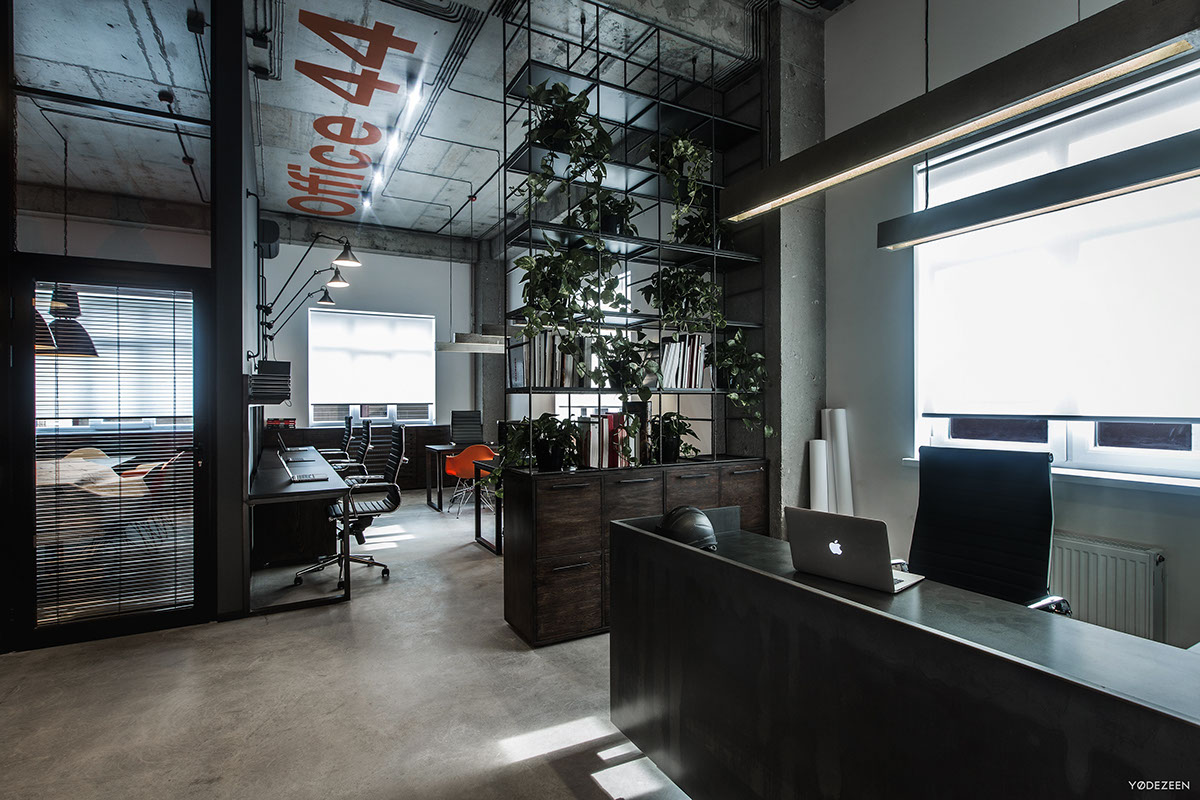 Interior design yodezeen LOFT Office industrial ufficio moderno