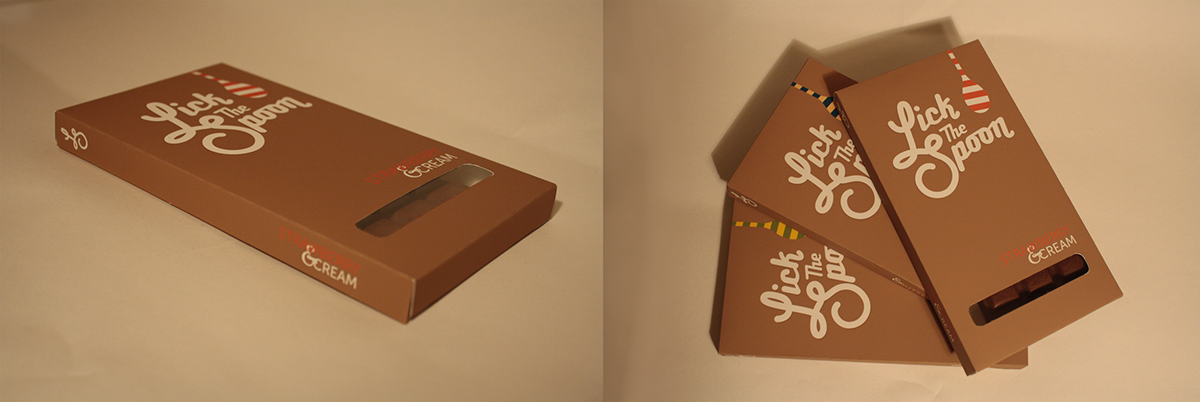 design chocolate logo brand rebranding lick the spoon Visual Merchandising Livery Logotype type vm graphics