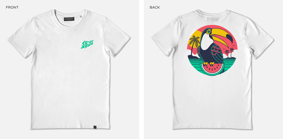 t-shirt print toucan Space  Lookbook japan shiba inu pixel tropicool reaper