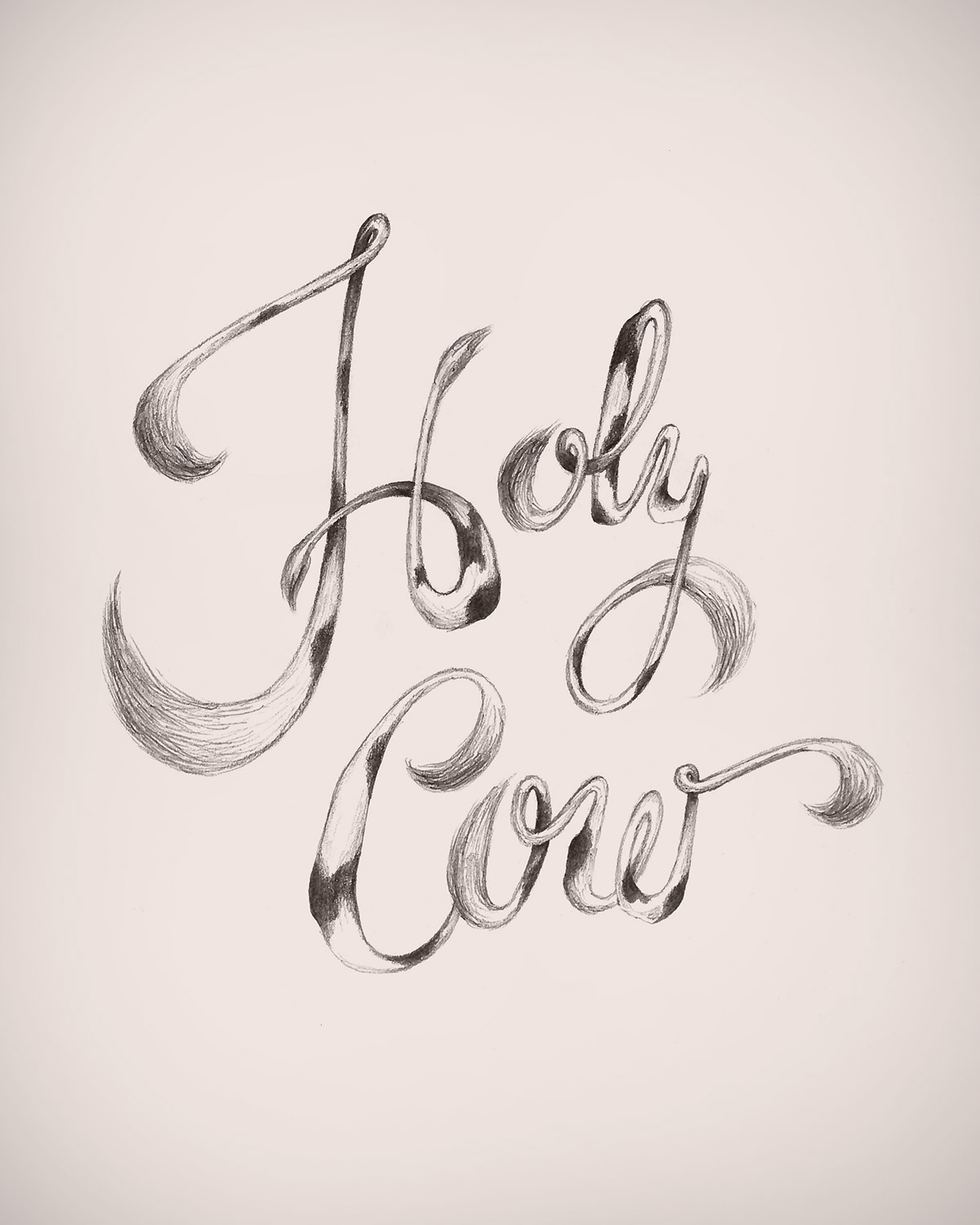 animals  hand lettering FOX horse cow puns phrases deer
