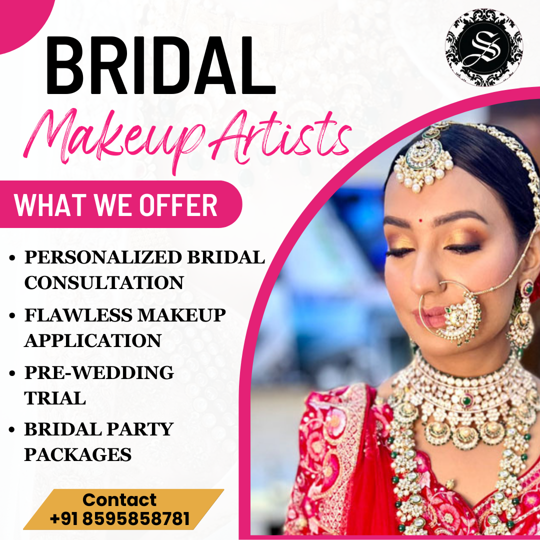 "Experience bridal beauty at its finest with Sahibba K Anand, the premier bridal makeup artist in De