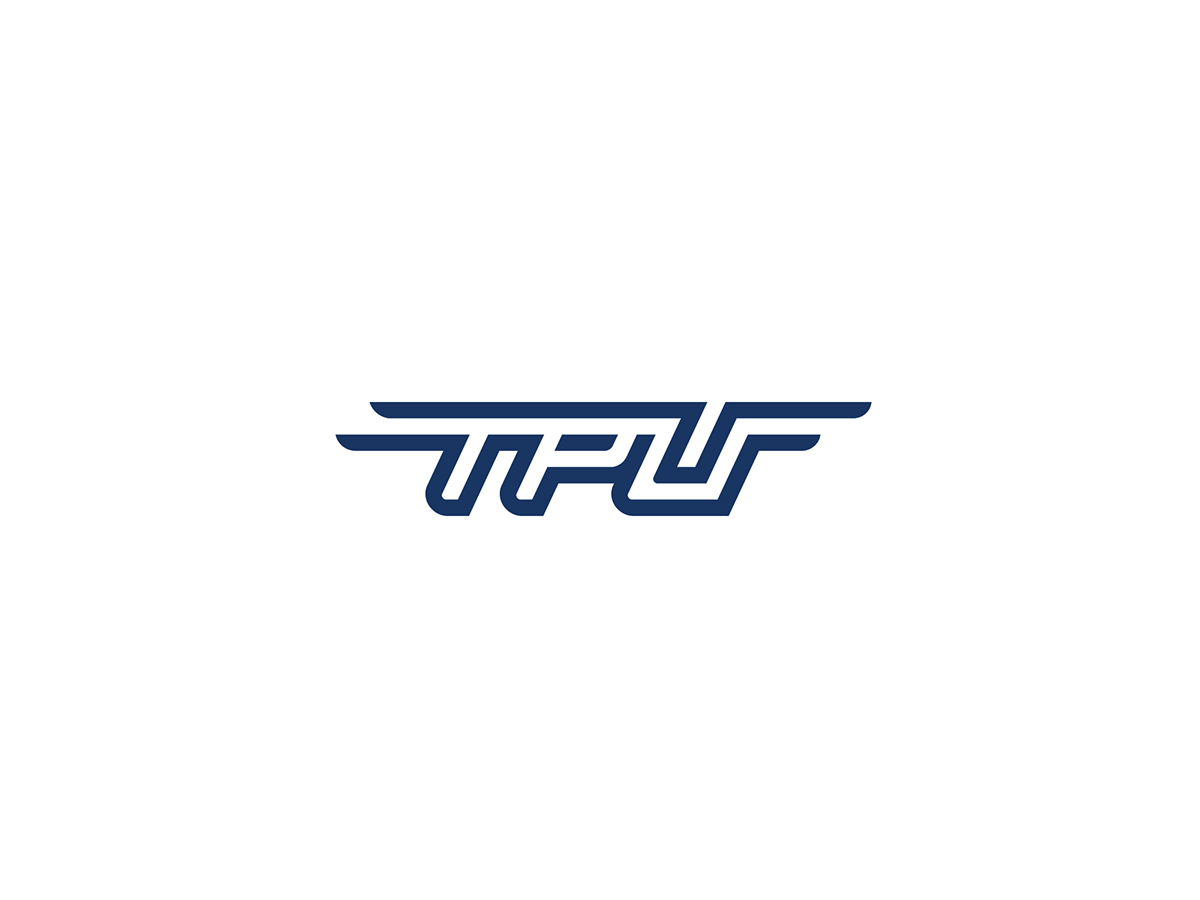logo blue identity corporate TPU Transport logistic print great minimalistic White design Truck road Logotype