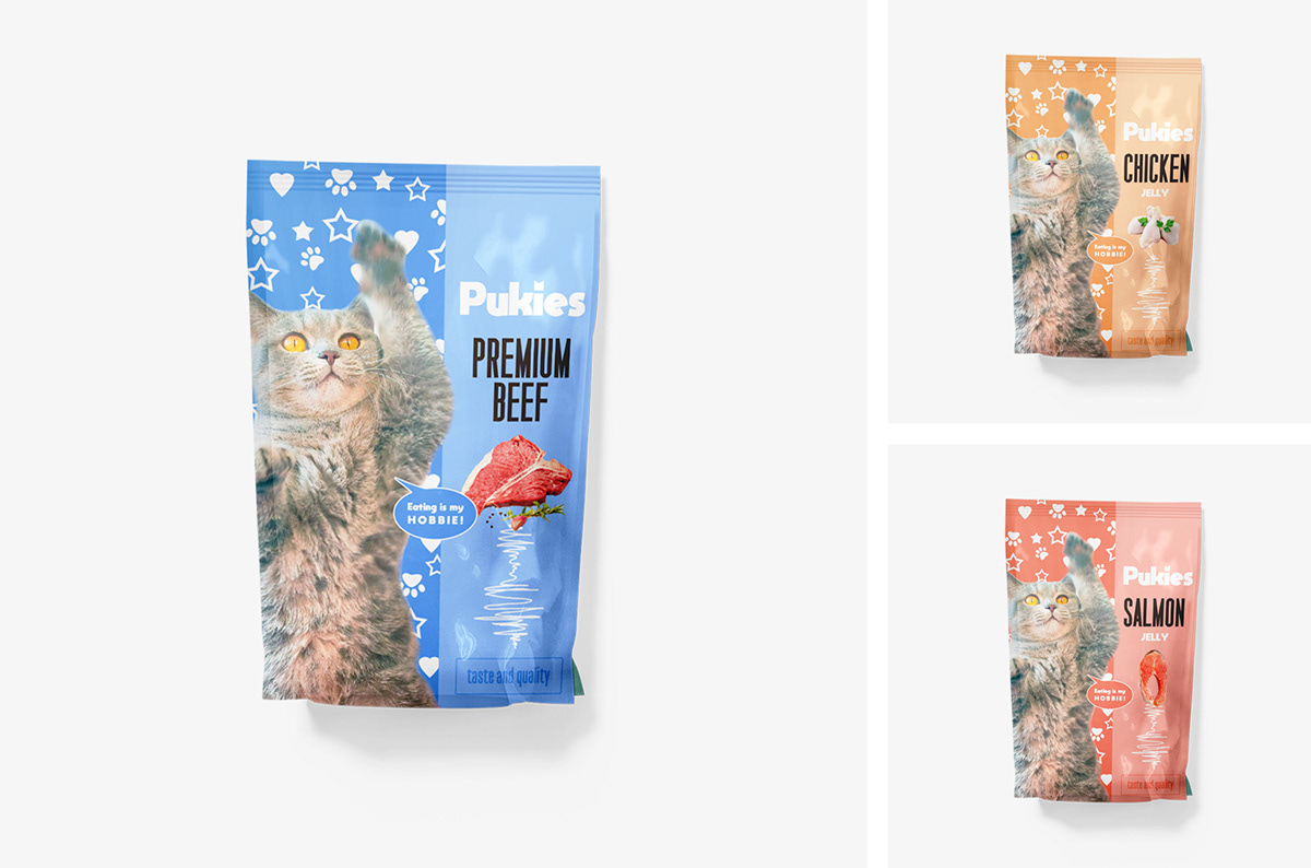 brand branding  Cat eat Food  package Packaging salmon