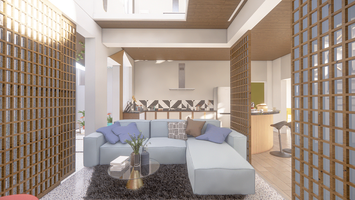 interior design  architecture architectural design Residential Design deconstructivism 3d modeling visualization Render