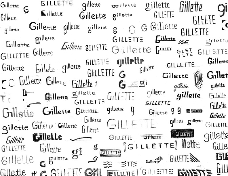 GILLETTE men's razors shaving grooming personal care brand logo Logo Design packaging design identity ACCD