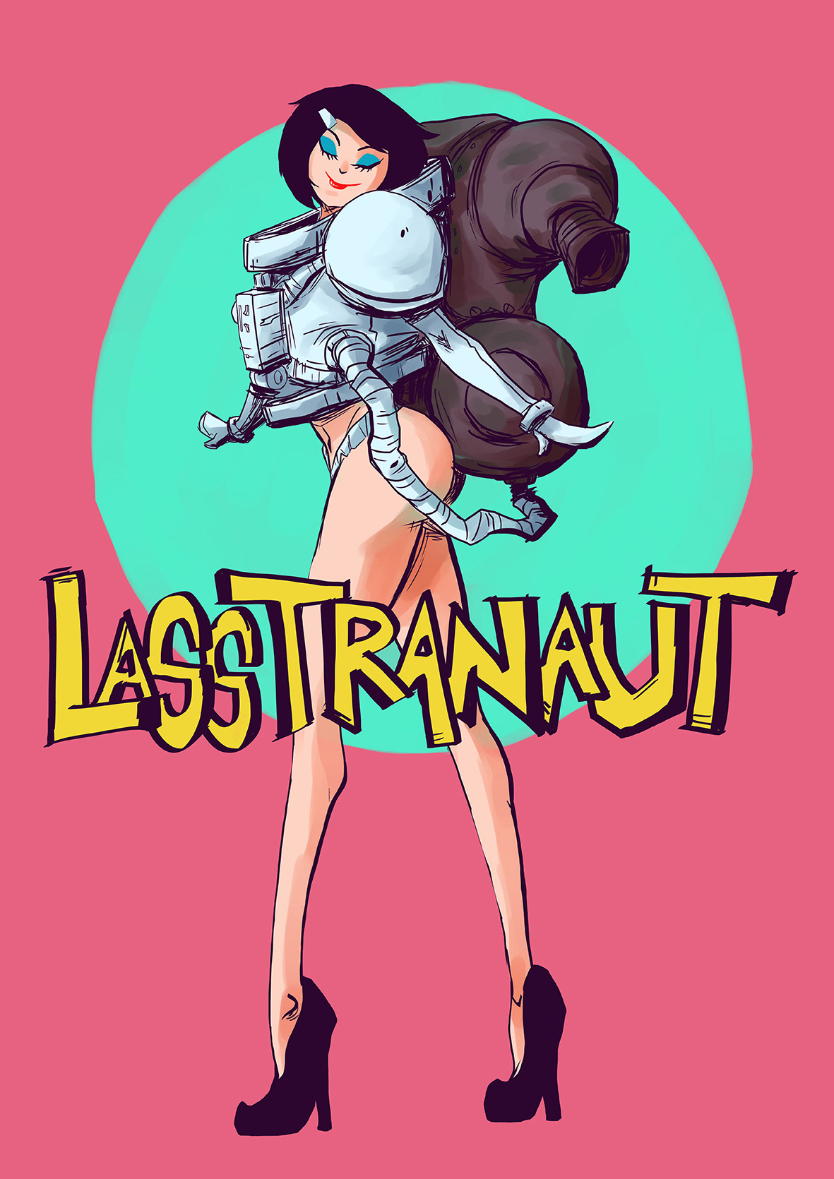Space  girl Lasstranaut threeA 3a Ashleywood cute colorful buboo