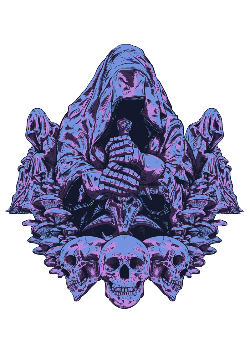 screenprint t-shirt apparel streetwear metal skull death