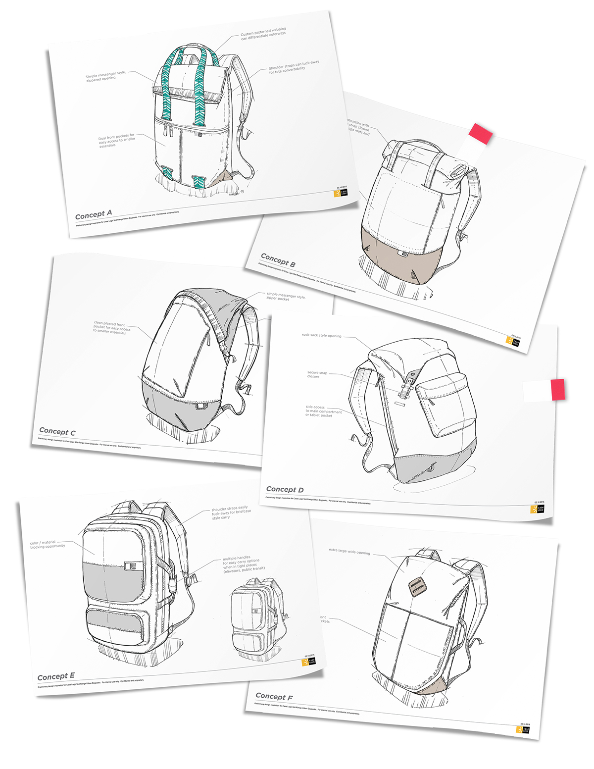 Adobe Portfolio caselogic bag softgoods rolltop Rucksack sketch