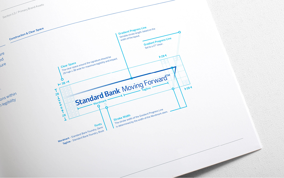design brand identity logo visual language brand guidelines CI manual manual grid banking Bank finance africa south africa standard bank