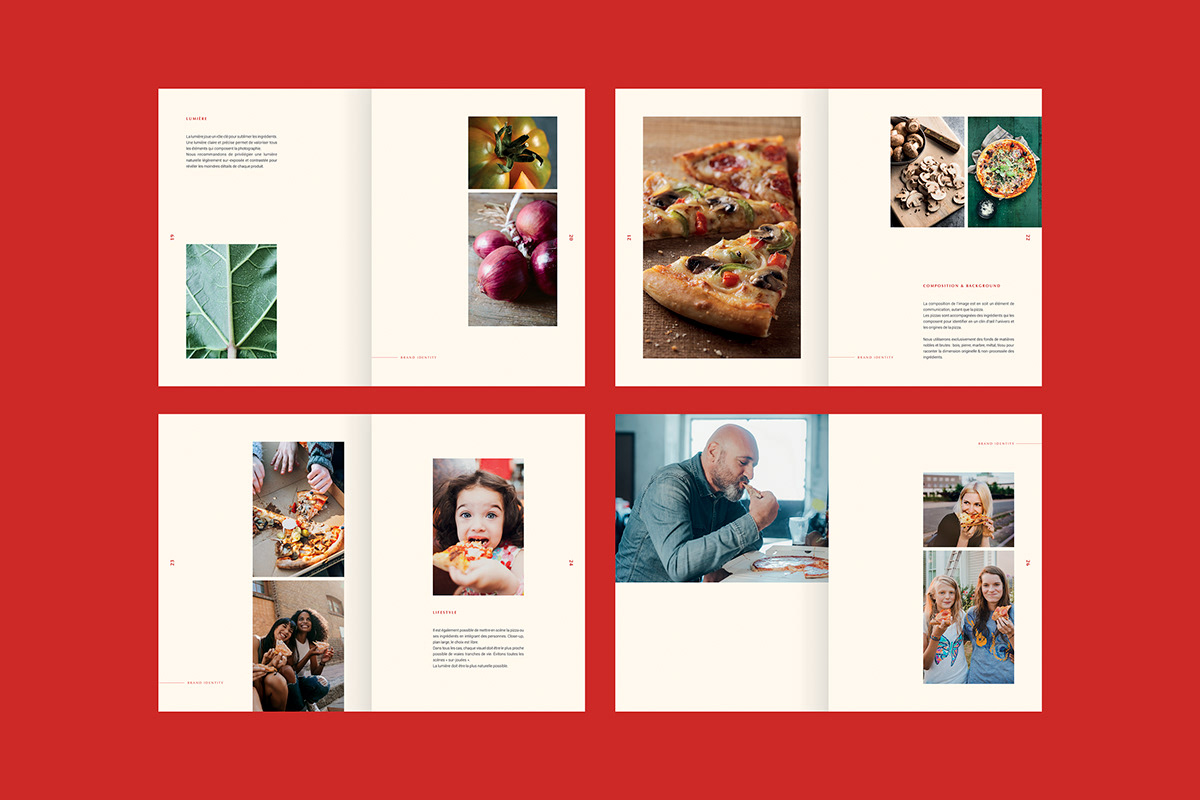 identity book design art direction  Photography  branding  editorial hut Pizza print
