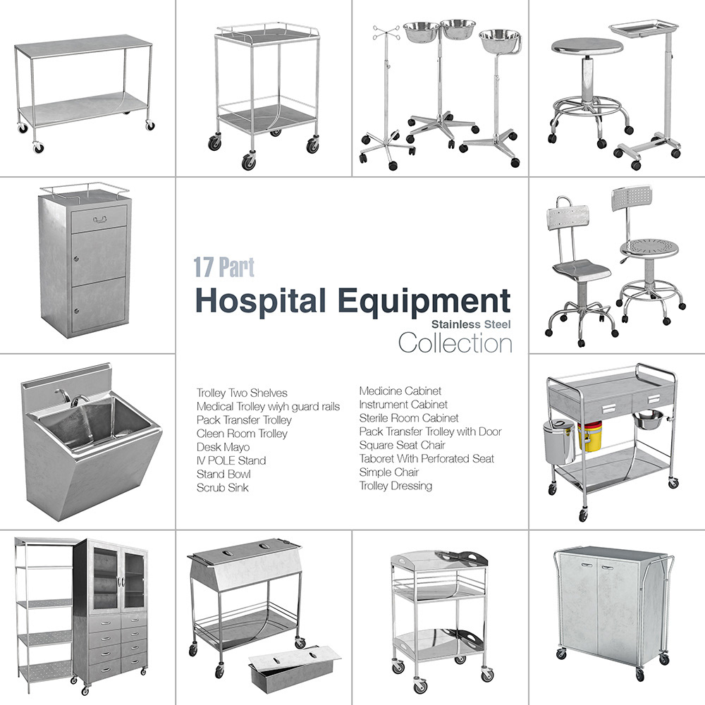 cgtrader Equipment  Collection hospital