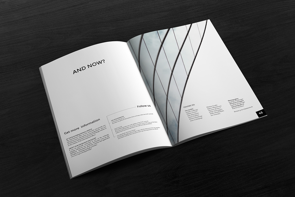brochure graphicdesign creatspot eciu University network blackandwhite moderndesign