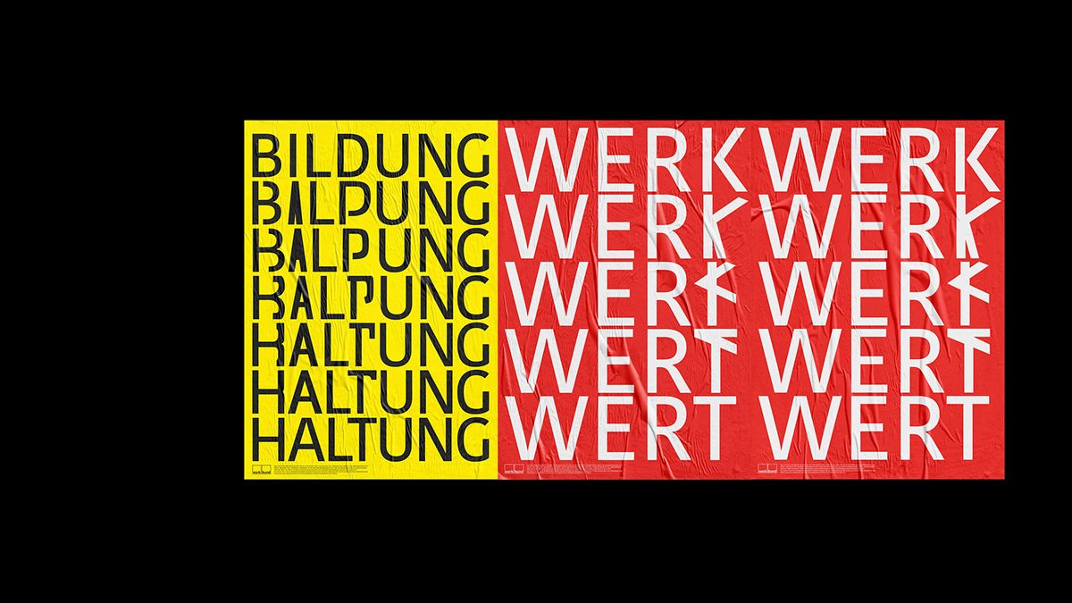 poster typography   bauhaus swiss werkbund   minimal boldcolors Transformation red yellow