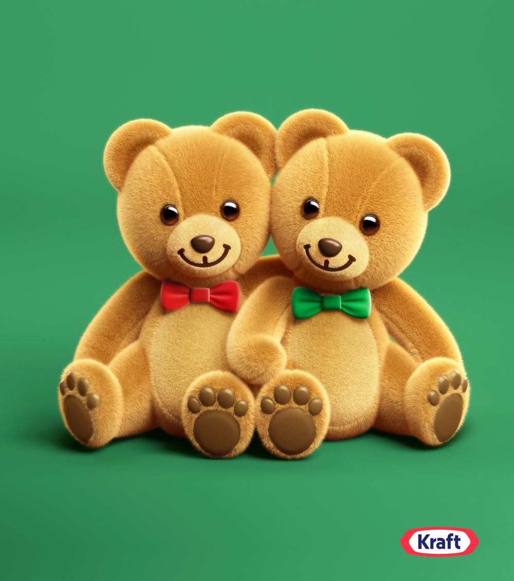 Kraft peanut butter bear CG CGI Render teddy bear fluffy Fur animal plush toy Toronto