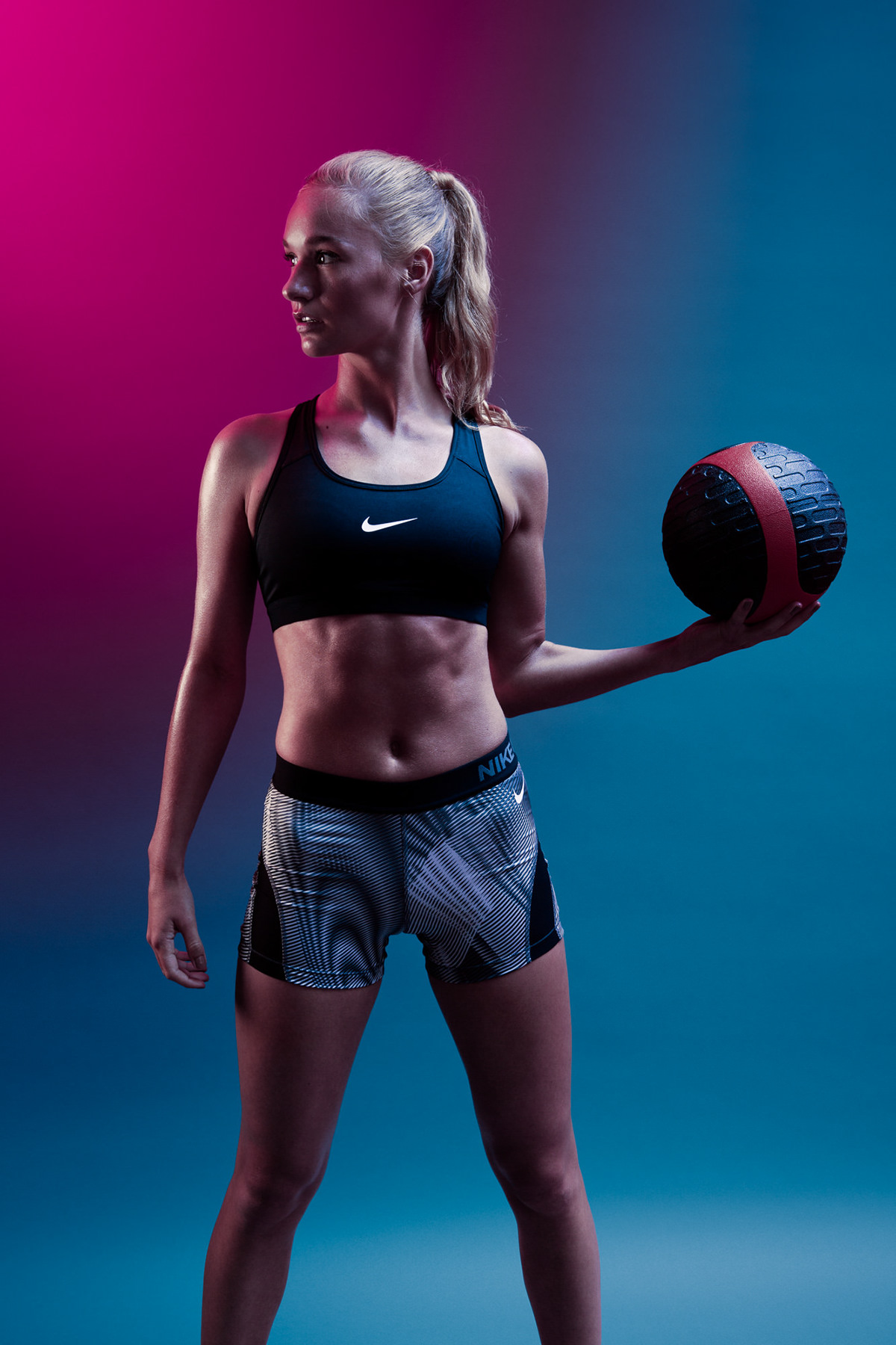 Nike studio neon fitness workout FIT model